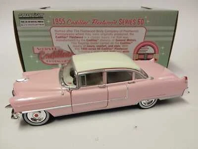 Greenlight Cadillac Fleetwood series 60 pink white 1955 1/24 84098 - Immagine 1 di 2