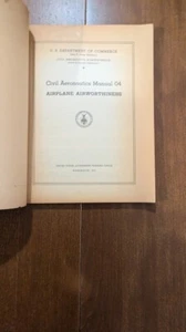 VINTAGE-RARE-WW2-  Civil Air Regulations Part 4 Airplane Airworthiness - Picture 1 of 2