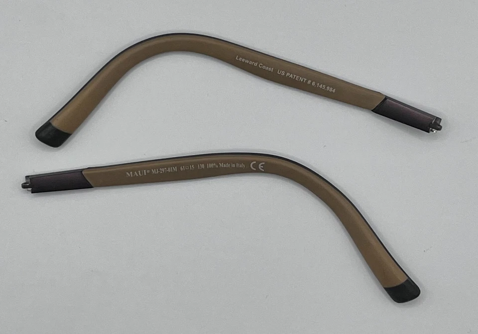 4160 - MAUI JIM 297 MJ297 NEGRO/BEIGE AMBOS TEMPLOS AUTÉNTICOS Foto 1 de 3