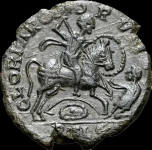 Magnentius BI Centenionalis. Lugdunum, AD 351-353. Emperor on 🐎.Very Rare Type - Picture 1 of 2