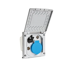 Multi Aussensteckdose silber 240V | 12V | Antenne | Satellit | IP44 - Bild 1 von 7