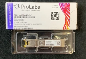 ProLabs SFP-1000Base-T-C Copper, 100M, FRJ-45 Transceiver (A3) - Picture 1 of 12