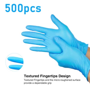 Blue Disposable Nitrile Gloves,Latex Free Disposable Food Prep Cooking Gloves - Picture 1 of 22