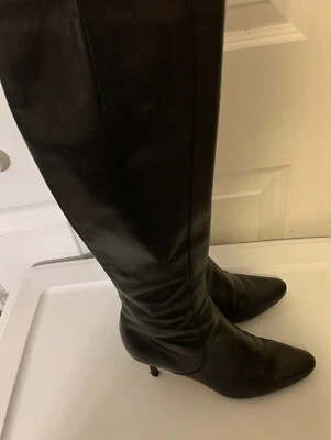 Cole Haan Women Sz 6B GrandOS D42183 Black knee high leather boots - Image 1 of 4