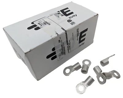 100 AMP TE Connectivity 33470 Ring Terminal 5/16" M8 Stud Uninsulated 4AWG NEW - Image 1 of 4