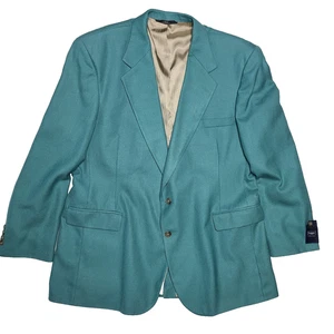 Blazer Abrigo Deportivo Chaqueta Para Hombre Colección Haggar Verde Azulado 48L Nuevo con Etiquetas - Imagen 1 de 5