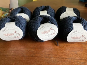 Simply Shetland Silk Lambswool Yarn Scotland Lot of 6 Color 555 mallard NWT - Picture 1 of 3