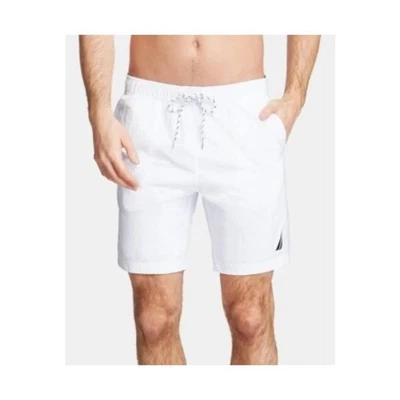 NAUTICA Men's White Swim Shorts w/ Interior Mesh NEW XL - Image 1 of 3