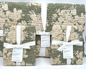 Pottery Barn~Juliette Toile Reversible Quilt + 2 Shams~Full Queen~Loden NEW - Picture 1 of 1