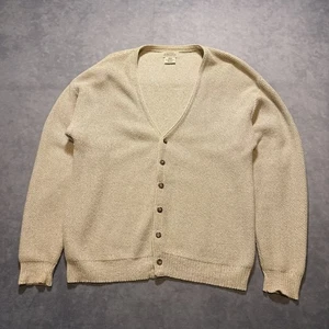 Vintage St Johns Bay Cardigan Sweater Mens Large Chunky Knit Made In USA 90s - Picture 1 of 7