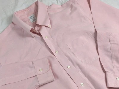 Brooks Brothers Mens 16.5 32 Button Down Shirt Pink Mauve Long Sleeve Slim Fit - Image 1 of 4