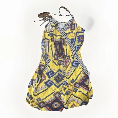 Pantalones Cortos Mameluco Xhilaration, Talla Mediana, Amarillo Bohemio Con Bolsillos Foto 1 de 4