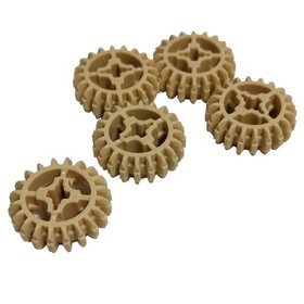 4 NEW LEGO Technic, Gear 20 Tooth Double Bevel Tan
