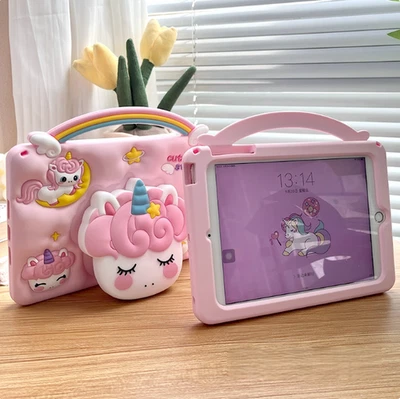 For iPad 11th A16 10th 10.9" 9 8 mini 7 6 Air Pro11 Unicorn Kid Stand Case Cover - Image 1 of 4