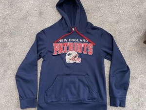 Sudadera con Capucha Azul Medio Pullover Sudadera con Capucha New England Patriots Ropa del Equipo NFL - Imagen 1 de 4