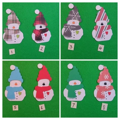 Álbum de recortes troquelado cartulina muñeco de nieve de Navidad de 2 Foto 1 de 4