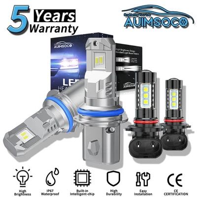 For Dodge Grand Caravan 2005-2007 Van 4-Door 4x LED Headlight Bright White Bulbs - Image 1 of 4