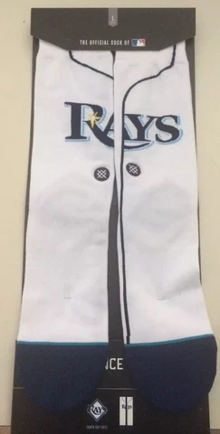 New MLB Tampa Bay Rays Socks Size Men's Large 9-12 Cover