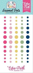 ECHO PARK "PLAY ALL DAY" GIRL ENAMEL DOTS 60 PCS. SCRAPJACK'S PLACE - Picture 1 of 1