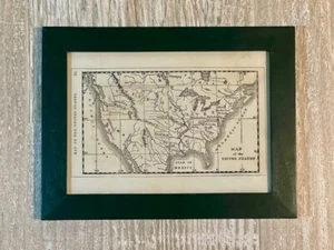 Seltene antike Karte der Vereinigten Staaten von Amerika von Amerika von 1877, gerahmt 8,5 x 6,5 Zoll - Bild 1 von 6