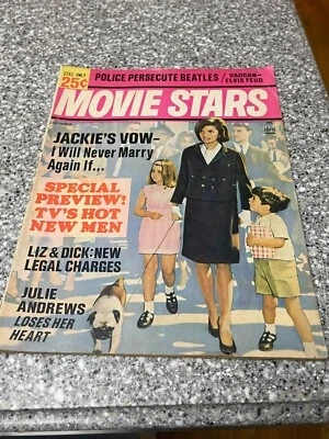 1965 MOVIE STARS MAGAZINE BEATLES JFK JACKIE VINTAGE BOOK RETRO ADVERTISING OCT - Image 1 of 2