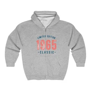 Vintage 1965 Unisex Heavy Blend Hoodie, Limited Edition Gift, Classic Style, - Picture 1 of 5