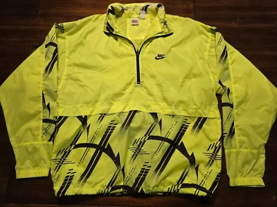Vintage Nike Windbreaker Men's Large Neon Yellow Loud - See Pics - Image 1 of 4