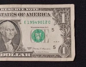 Sept 12, 1954 Birthday Note/Date Note Fancy Serial Number E19549012C - Picture 1 of 3
