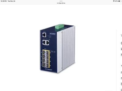 IGS-10080MFT Industrial SNMP Switch 8-Port 100/1000FX + 2-Port 10/100/100TX Man - Image 1 of 4