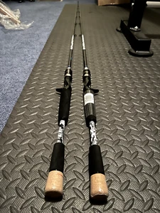 2 LOT Daiwa Procaster 80 Baitcast Rod 6'6 Medium Heavy PC80HS/G661MH - Picture 1 of 5