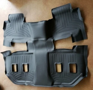 WeatherTech FloorLiner 446073 Suburban/Yukon XL 2015-2017 2nd & 3rd Row Black - Picture 1 of 4