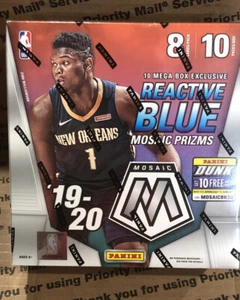 Caja MEGA de baloncesto Panini Mosaic 2019-20 exclusiva reactiva azul Prizm sellada - Imagen 1 de 2
