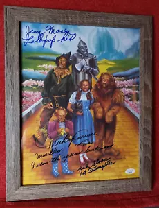 Póster enmarcado El Mago de Oz 11x14 firmado por 3 actores Munchkin del Gremio de Piruletas - Imagen 1 de 15