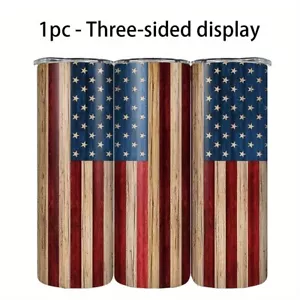 20 Oz Patriotic Stainless Steel Mug with Lid and Straw Independence Day - Picture 1 of 11