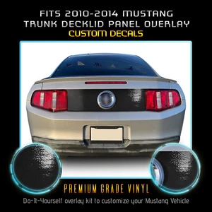 For 2010-2014 Mustang Trunk Rear Deck Overlay Accent Vinyl Decal - Gloss Vinyl - Picture 1 of 21