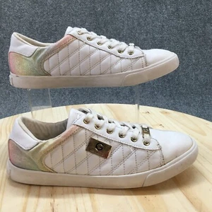 Zapatos G by Guess para mujer 9 M Martí informales zapatillas blancas de cuero sintético con logotipo redondo - Imagen 1 de 16