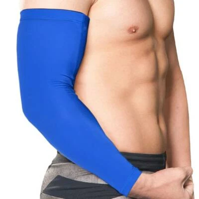 Elbow Support Arm Sleeves Cover UV Sun Protection Basketball Sport Compression @ - Image 1 of 4