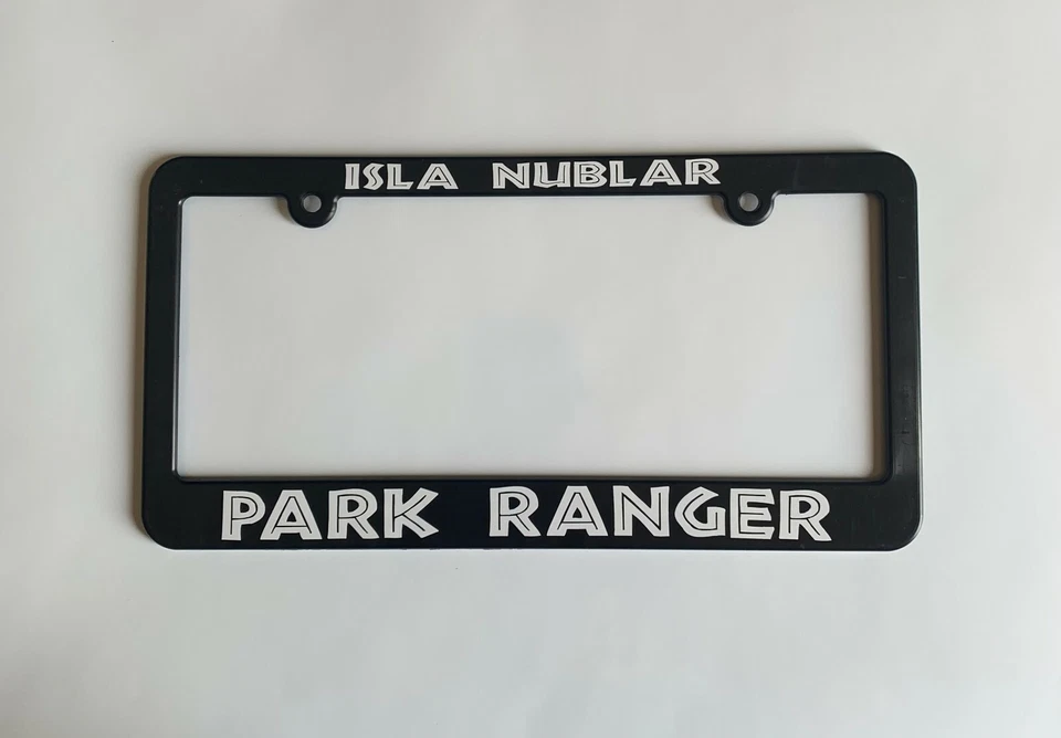 Isla Nublar Park Ranger Jurassic World Coche Auto Placa Marco Soporte Regalo Foto 1 de 1