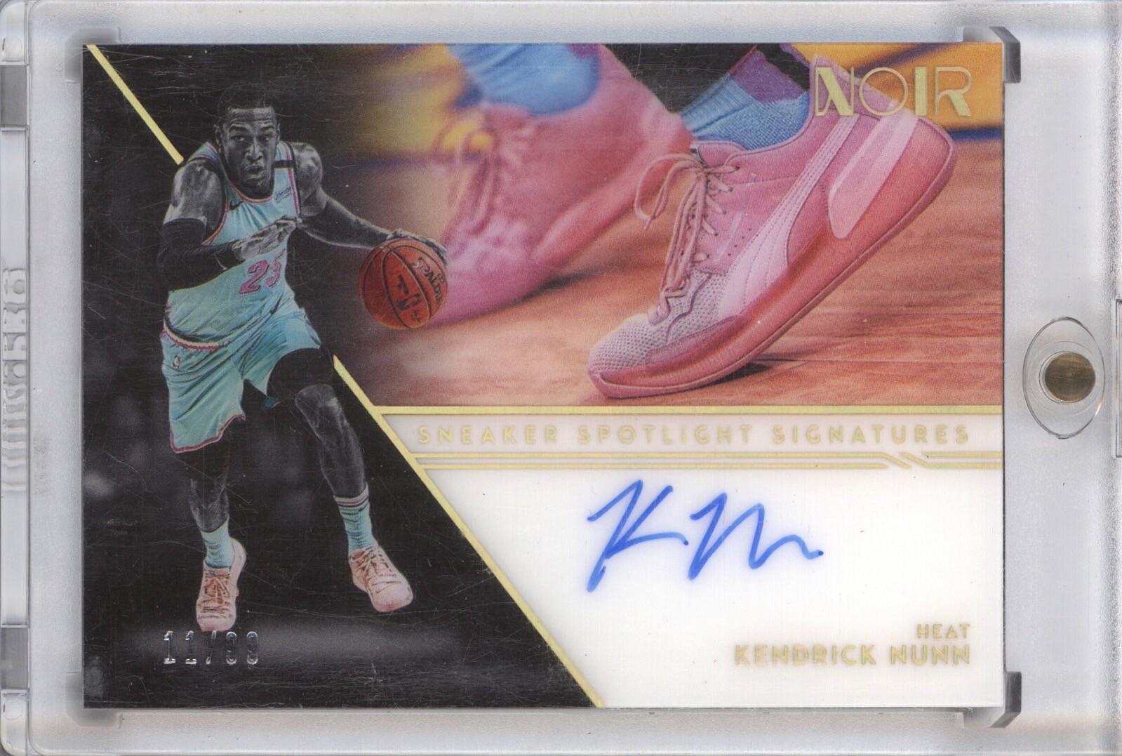 KENDRICK NUNN 2020-21 PANINI NOIR SNEAKER SPOTLIGHT AUTO 11/99 HEAT