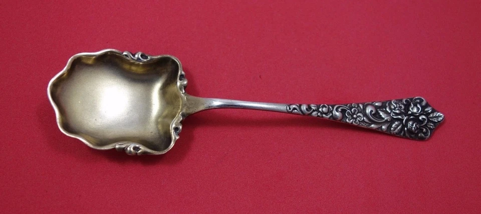 Ложка сахарная Essex от Knowles and Mount Vernon чистое серебро промытая золотом 6 дюймов - Изображение 1 из 1