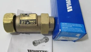 WATTS 1-1/4 x 1 LF7 10-U2 0792066 LEAD FREE DUAL CHECK VALVE/ BACKFLOW PREVENTER - Picture 1 of 5