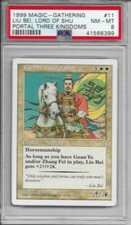 1999 MTG Magic the Gathering Portal 3 Kingdoms Liu Bei, Lord of Shu #11 PSA 8 NM