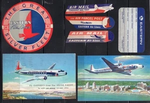 EASTERN SILVER FALCON AIRLINE BAGGAGE LABEL , 2 PCD , 3 ETQITTES, NAME TAG. vf, - Picture 1 of 1