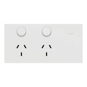 Clipsal Solis Double Powerpoint 10A Zen White | 1025-ZW - Picture 1 of 6