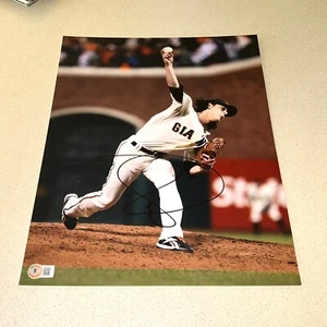 TIM LINCECUM signed autographed 11X14 PHOTO SAN FRANCISCO GIANTS BECKETT BAS COA - Picture 1 of 1