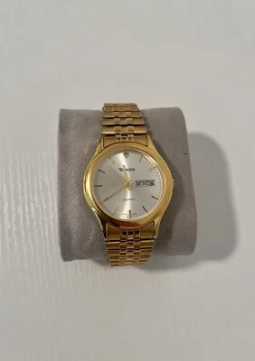 Relógio de pulso Welclox vintage (ouro com pulseira combinando) - Imagem 1 de 4