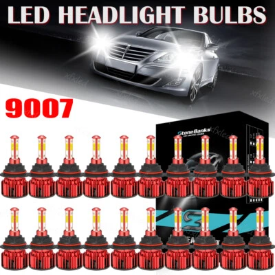 20PCS 4-Sides 9007 LED Headlight Bulbs Kit High Low Beam 6500K Bright White - Image 1 of 4