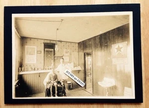 1918 BUHL, MN, UNIDENTIFIED BARBER SHOP CABINET PHOTO - Picture 1 of 4