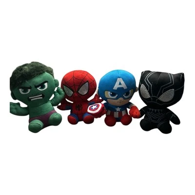 Lote de Peluches Marvel Avengers - Pantera Negra Capitán América Spider-Man Juguetes Hulk Foto 1 de 4