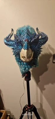 Drachenmaske & Pfoten – handgefertigt – beweglicher Kiefer – LED – Cosplay/LARP - Bild 1 von 4